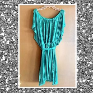 Jade Green Drappy Mini Dress